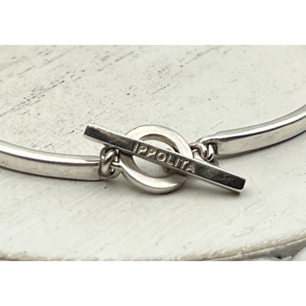 Ippolite 925 Crystal Quartz & Mother Of Pearl Chain Bracelet 12.35G / 6 In - Picture 9 of 10